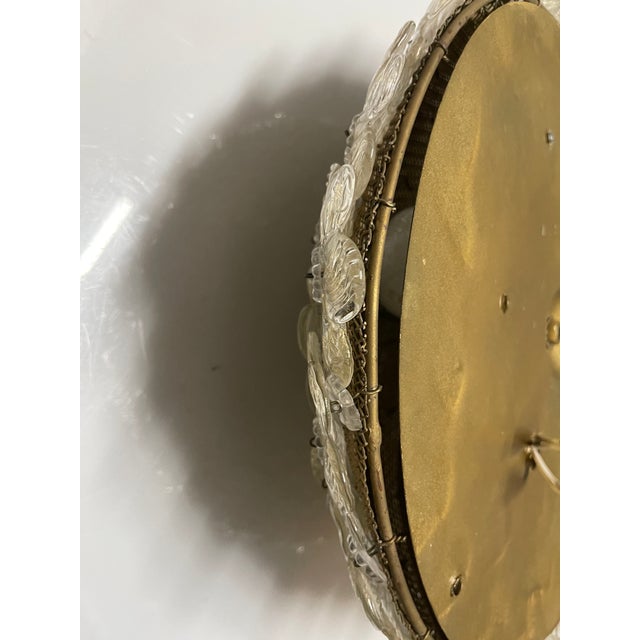 Murano Glass Flower Flushmounts from Seguso, 1960s, Set of 2, in Very Good conditions. Designed 1960 to 1969 This piece is...