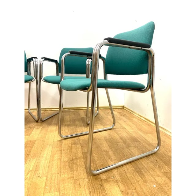 Armchairs, Czechoslovakia, 1970s, Set of 4 For Sale - Image 9 of 11