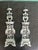 Chinese Pair of Early-Mid 20th Century Chinese Silver-Finished Brass Altar Candlesticks – Cranes & Fish For Sale - Image 3 of 9
