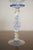 Vintage Venetian Murano-Style Dolphin Stem Glass Compote With Cobalt Rim For Sale - Image 4 of 9
