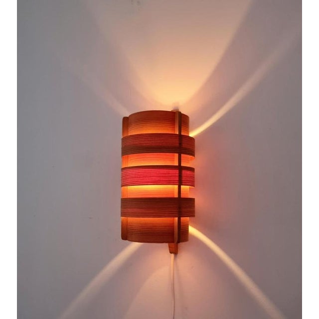 Scandinavian Modern Pine Wall Light by Hans Agne Jakobsson for Markaryd, Sweden, 1960s For Sale - Image 3 of 12