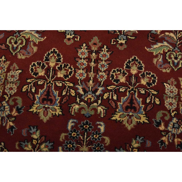 Fine Sarouk Rug 3′ X 5′ Red Wool Traditional Hand-Knotted Oriental Carpet For Sale - Image 4 of 12