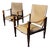 KK47000 Safari Chairs in Leather attributed to Kaare Klint for Carl Hansen & Søn, 2010s, Set of 2 For Sale
