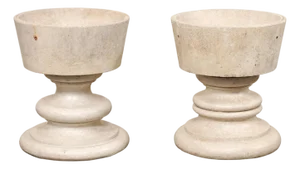Mid 20th Century Pair of Large Pedestal Garden Planters