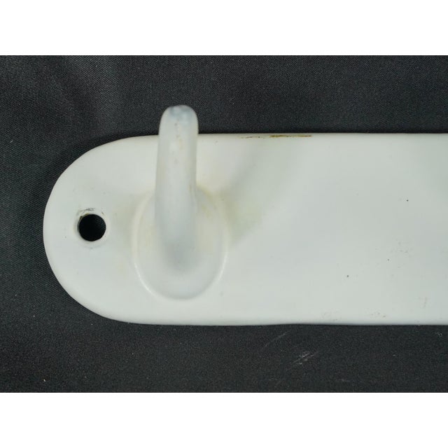 Vintage European Cast Iron Triple Hook Wall Rack For Sale - Image 4 of 12