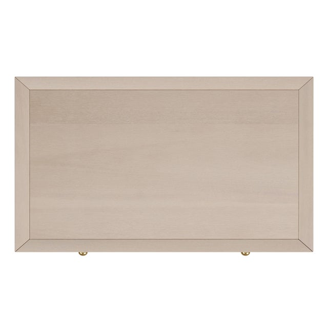 Wood Nora 30 in. W Rectangular Wood 1 Drawer Wide Nightstand with Lower Open Shelf, Antique Taupe For Sale - Image 7 of 8