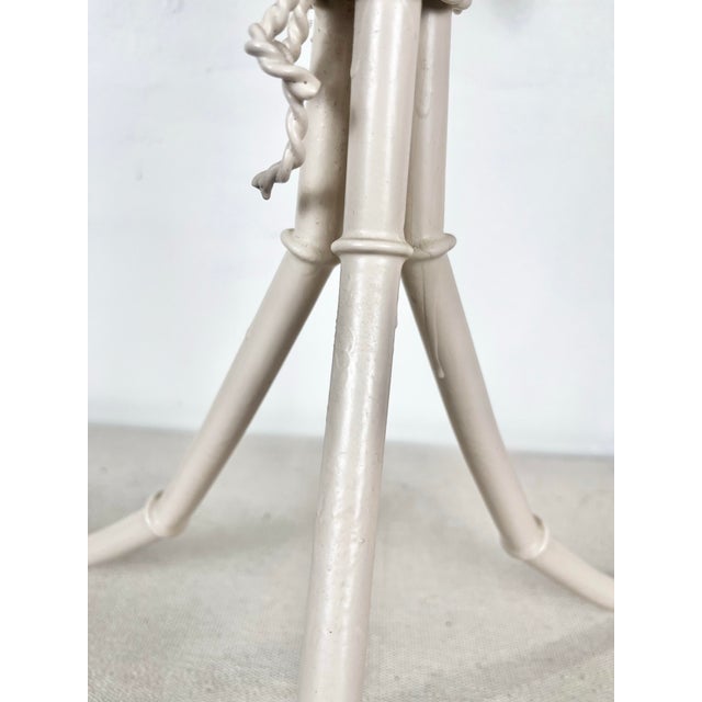 Cream Vintage Metal Palm Tree Side Table For Sale - Image 8 of 11