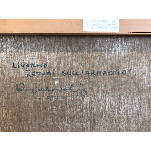Angiolo Volpe, Livorno Retoni Sull Arnaccio, Oil on Canvas, Framed For Sale - Image 11 of 14