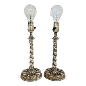 Pair of 1930s Edward F. Caldwell & Company Candlestick Lamps