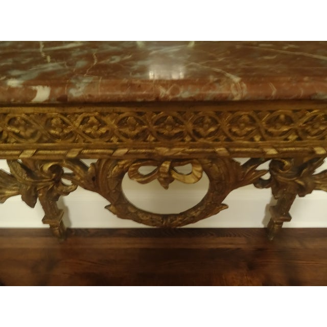 Late 18th Century Neoclassical Giltwood Console With Marble Top For Sale - Image 9 of 9