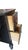 Vintage Black Art Deco Vanity With Three-Part Mirror, Carved Wood & Ring Pull Hardware For Sale - Image 9 of 10