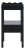 Darlyn Scalloped 1 Drawer Accent Table in Matte Black For Sale