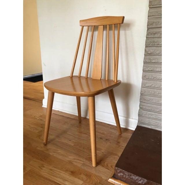 Vintage Mid Century Modern Chair Made in by Poland Radomsko Dimensions. 16 1/2 W ; 16 D ; 33 H Seat Height. 16 1/2 H