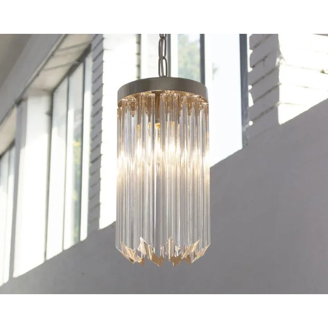 Vintage Chandelier with Murano Crystal Glass, Italy, 1980s For Sale - Image 6 of 13