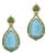Pear Shape Carved Aquamarine Earrings with Tsavorite, A Pair For Sale