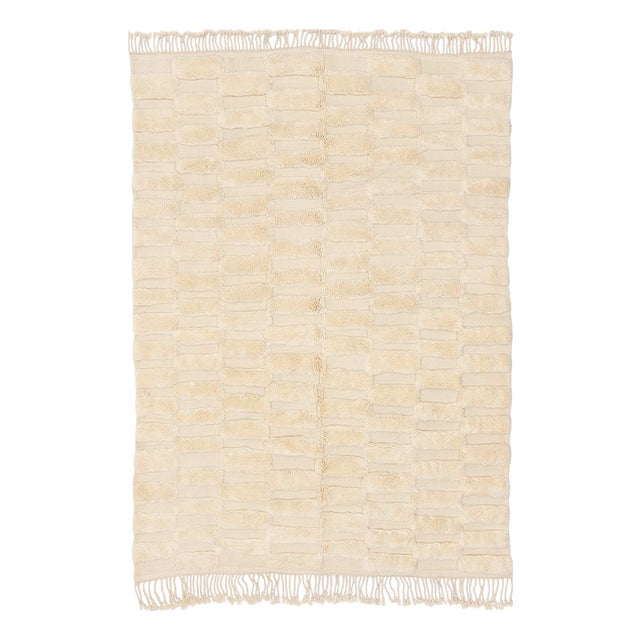 Hand-Knotted Wool Rug by Azele Studio For Sale
