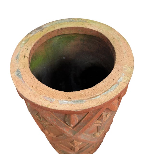 Antique French Terracotta Chimney Pots, 1890s, Set of 2 For Sale - Image 6 of 10