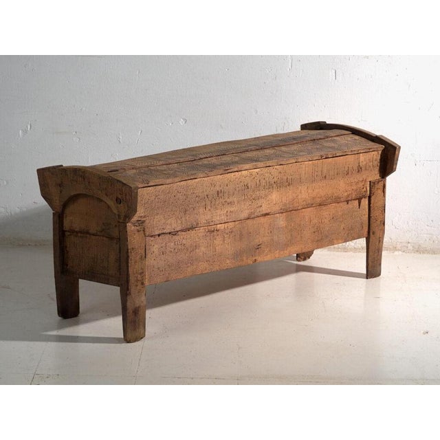 Antique Primitive Storage Bench in Wood, Central Europe, 1850 For Sale - Image 12 of 13