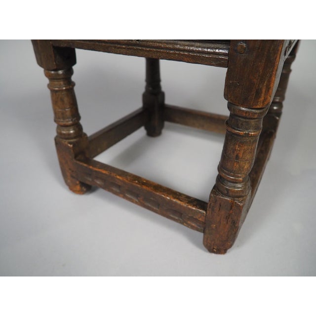 English Antique 17th Century English Joint Stool For Sale - Image 3 of 17