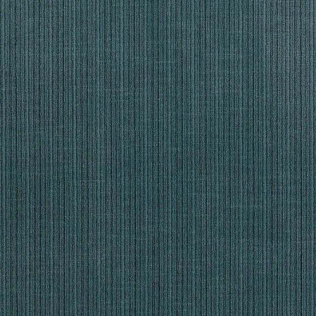 Sample - Schumacher Antique Strie Velvet Fabric in Prussian For Sale