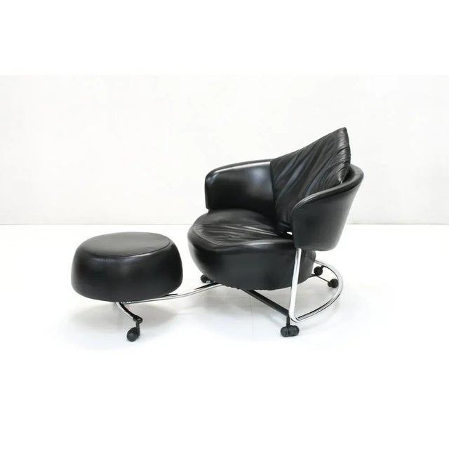 Adjustable Leather Girotonda Lounge Chair by Francesco Binfaré for Cassina, 1990s For Sale - Image 14 of 14