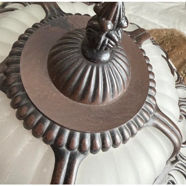 This exquisite lamp is a 19.5-inch tall reproduction piece in the Art Nouveau style, made by the Cheyenne Company. It...