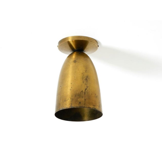 Large Mid-Century Modern Brass Ceiling Lamp, 1950s For Sale - Image 16 of 16