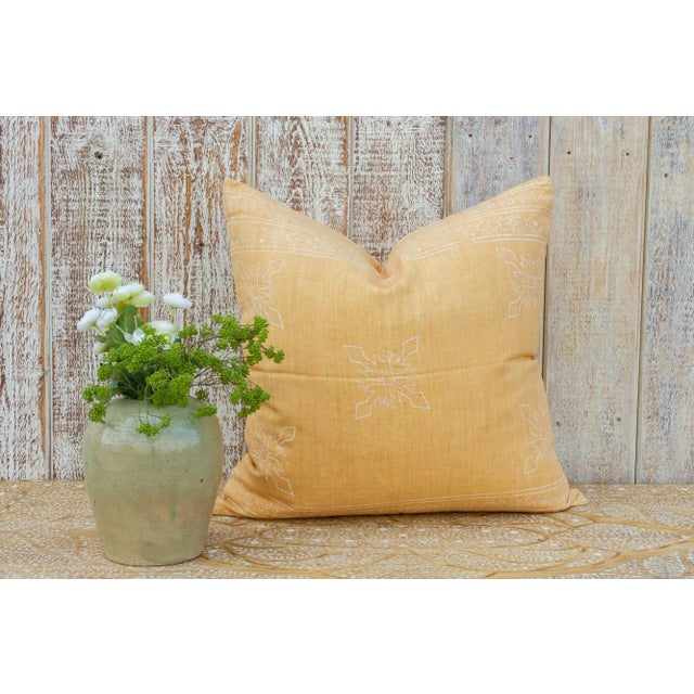 Textile Chiffon Citalee Aztec Block Print Pillow For Sale - Image 7 of 8