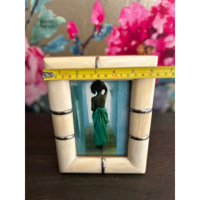 Metal Set of 3, Bone and Metal Picture Frames For Sale - Image 7 of 7