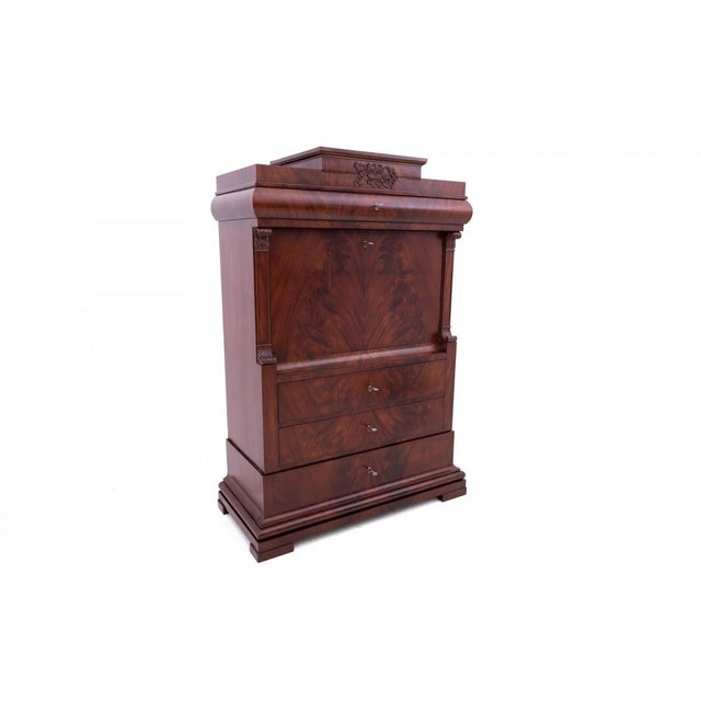 Antique Walnut Secretary, Northern Europe, 1880s For Sale - Image 3 of 18