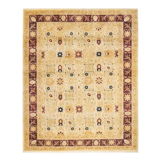 Mogul, One-of-a-Kind Hand-Knotted Area Rug in Ivory, 8' 2" x 10' 2" For Sale