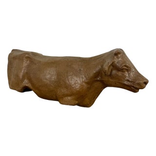 Antique Papier-Mâché Cow Trade Display Model, 1950s For Sale