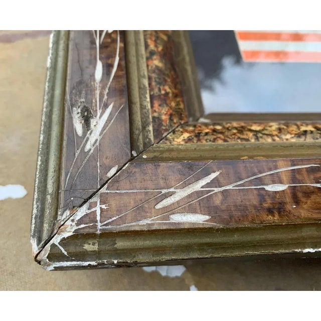 Very very desirable parade flag in a perfectly suited vintage gilt frame. Circa 1876. Rare. This it the rarer version of...