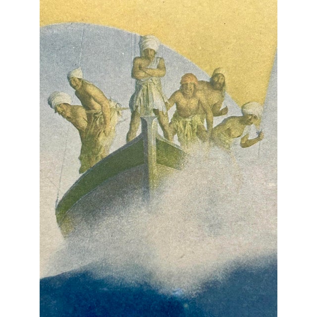 Original lithograph titled "Prince Codadad" by artist Maxfield Parrish, in its original frame. The illustration was...