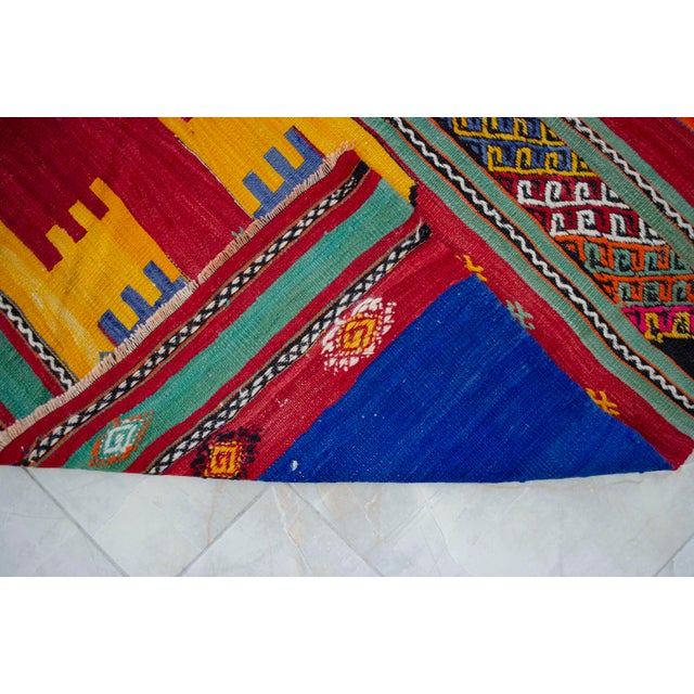 Vintage Hand-Woven Wool Turkish Rug - 5′11″ X 10′10″ For Sale - Image 12 of 13