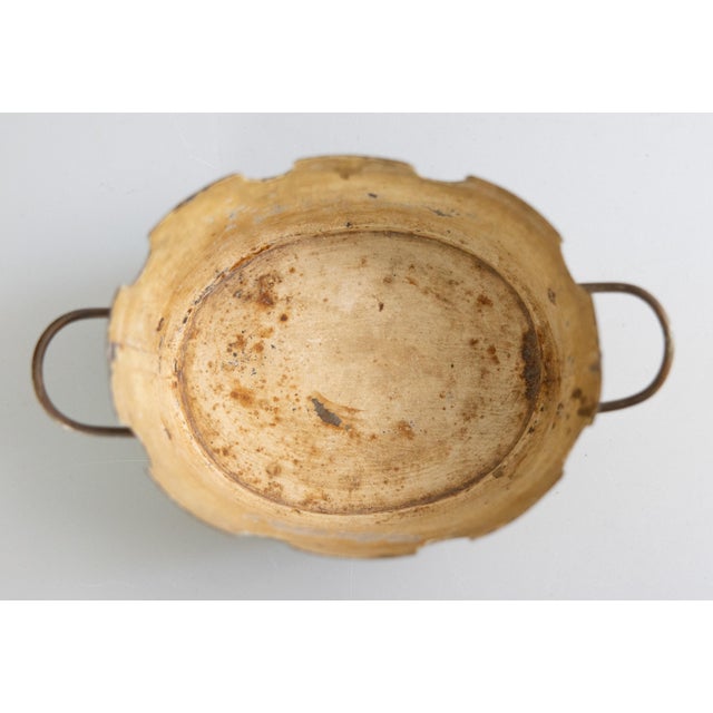 Blue 19th Century French Tole Birds Cachepot Jardiniere For Sale - Image 8 of 10