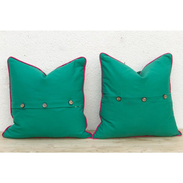 Mid 20th Century Pair of Mani Dotted Ahir Handloom Pillows For Sale - Image 5 of 6
