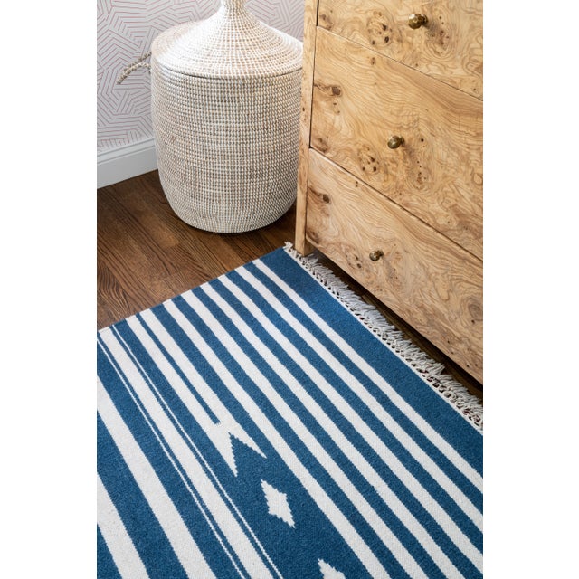 2020s Erin Gates by Momeni Thompson Billings Light Blue Hand Woven Wool Area Rug 5' X 7'6" For Sale - Image 5 of 12