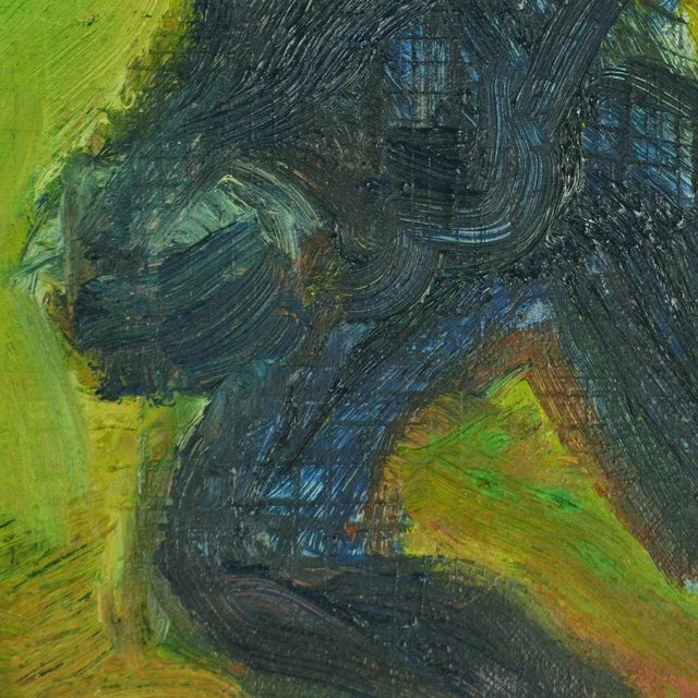 R. Dagstrom, Swedish Painting of Dancing Women in Green Field, Oil on Canvas, Framed For Sale - Image 10 of 18