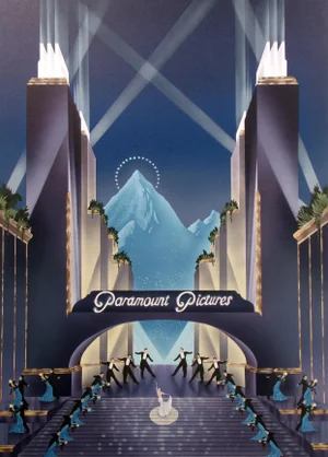 1988 "Paramount Anniversary" Art Deco Revival Style Artist's Proof Lithograph by Robert Hoppe