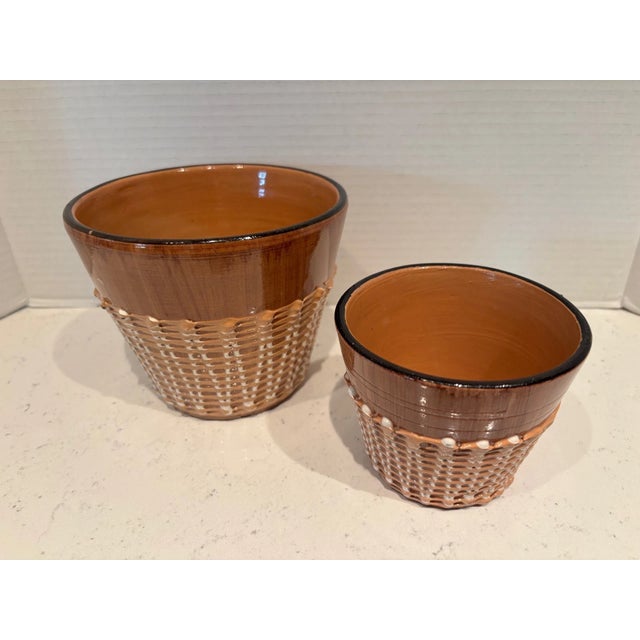 Bring rustic Italian charm to your indoor or outdoor décor with this beautiful set of two Vintage Italian Ceramic Basket...