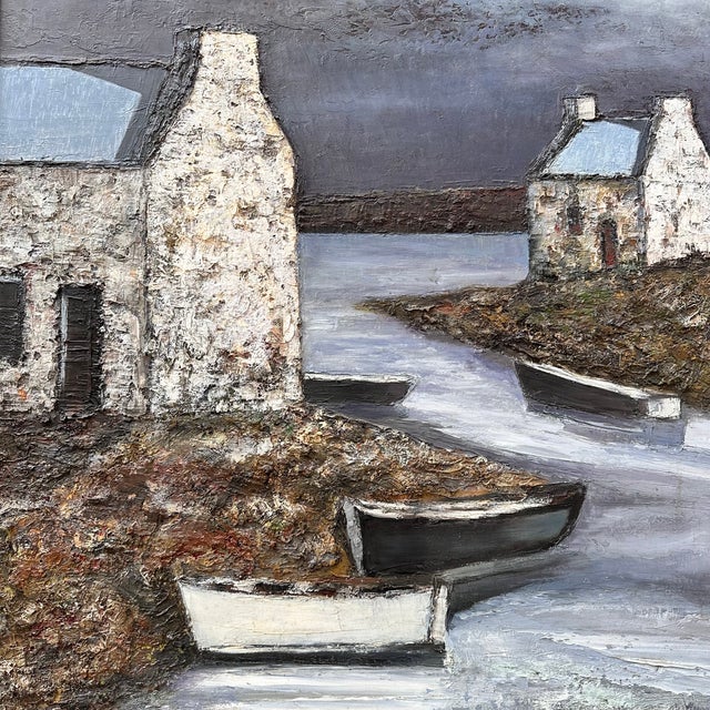 Ronald, Evening in Brittany, 1980s, Oil Painting on Canvas, Framed For Sale - Image 7 of 18