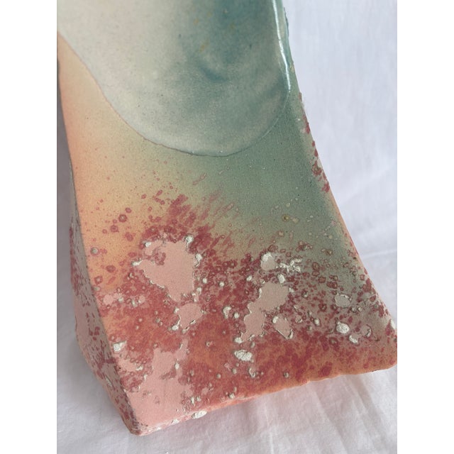 1980s 1980s Tony Evans “Ancient Sands” Raku Abstract Vase #11 For Sale - Image 5 of 12