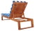 Solano Sunlounger - Natural/Royal Blue Striped For Sale - Image 12 of 12