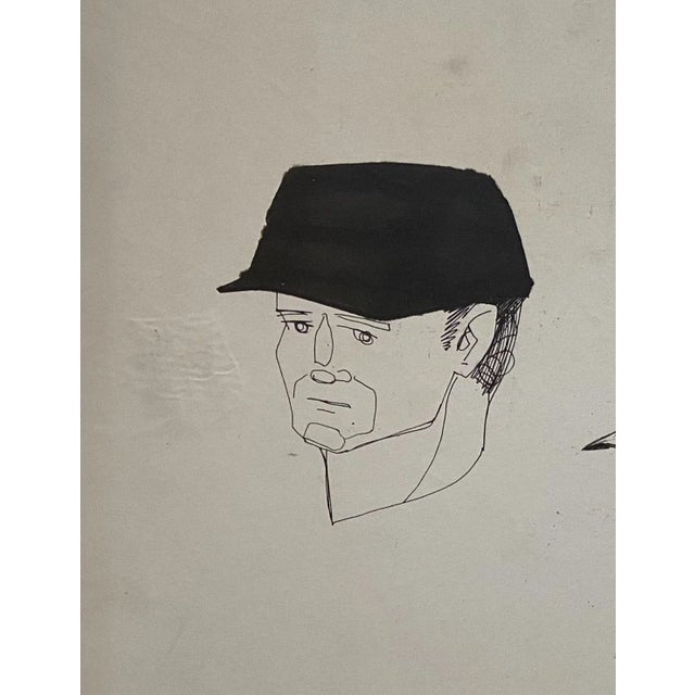 Raymond Loewy Raymond Loewy & William Snaith, Helmeted Man 3 for NASA, 1968, Pencil Drawing For Sale - Image 4 of 6