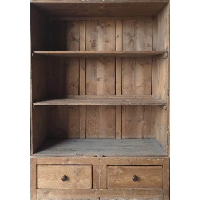 Large Scale 19th Century Antique English Pine Cabinet For Sale In Las Vegas - Image 6 of 14