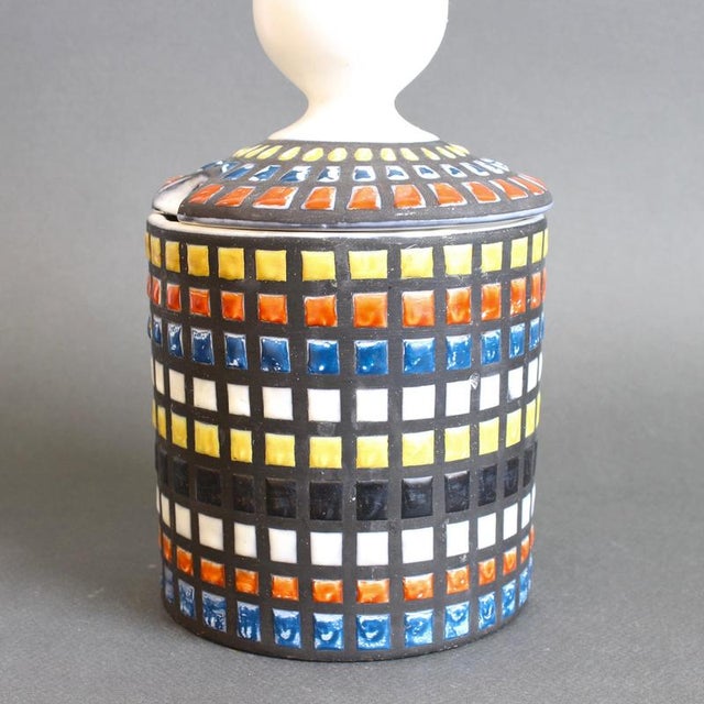 Ceramic Vintage French Ceramic Potpourri Jar by Roger Capron for Jardins de Provence, 1970s For Sale - Image 7 of 11