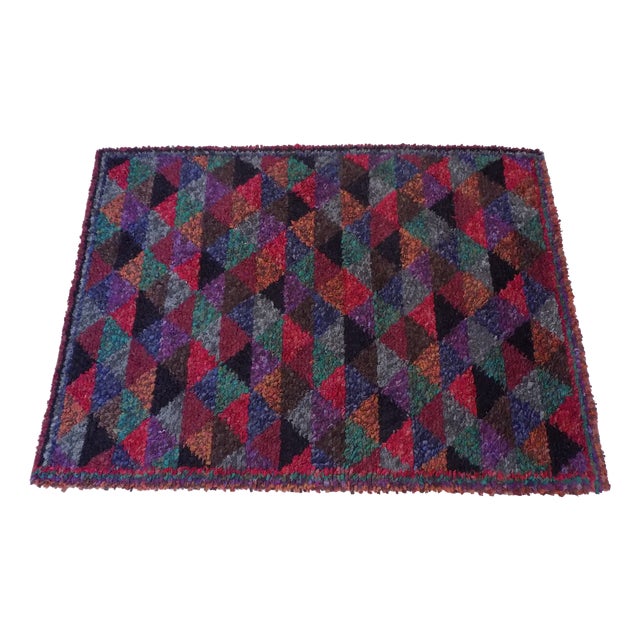 Long Cotton Rug in the style of Missoni, 1960s For Sale