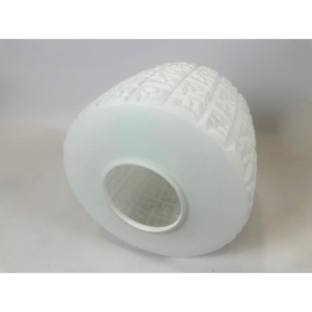 Metal Mid-Century Czech Milk Glass Pendant Lamp from Napako, 1960s For Sale - Image 7 of 14