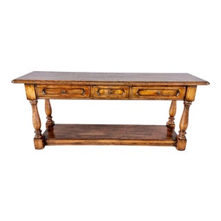 French Vintage Farmhouse Console Table For Sale
